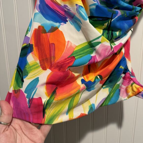 Miraclesuit Slimming Support Floral Tankini Top Underwire Size 10 - Picture 2 of 6